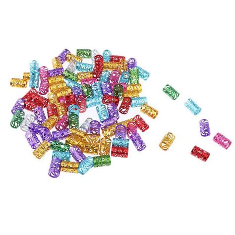 100pcs DIY Hairstyle Braids Beads Dreadlock Cuffs Jewelry Hair