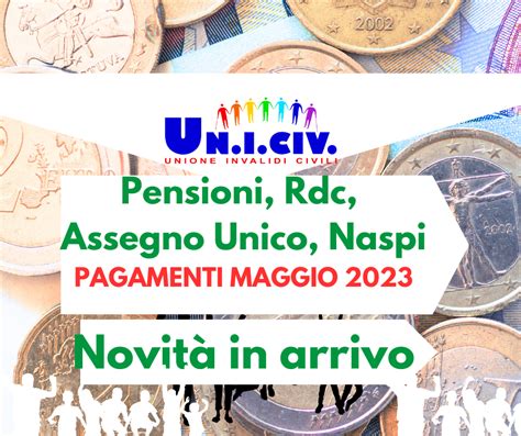 Pensioni Rdc Assegno Unico Naspi Pagamenti Maggio E Novit In