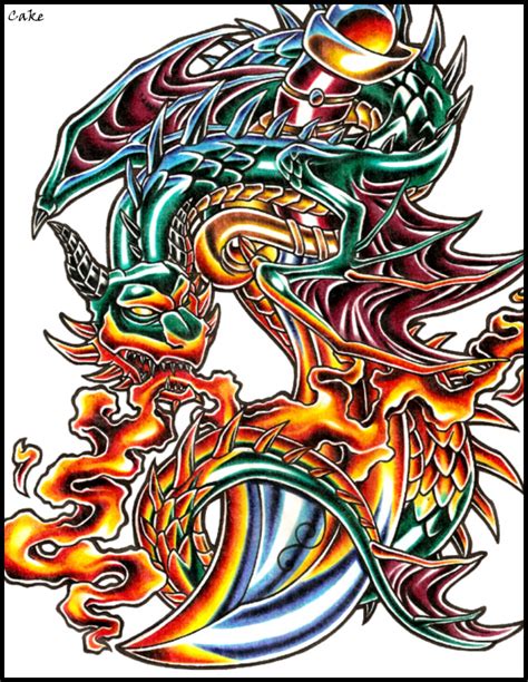 Dragon And Dagger Tattoo By Cakekaiser On Deviantart