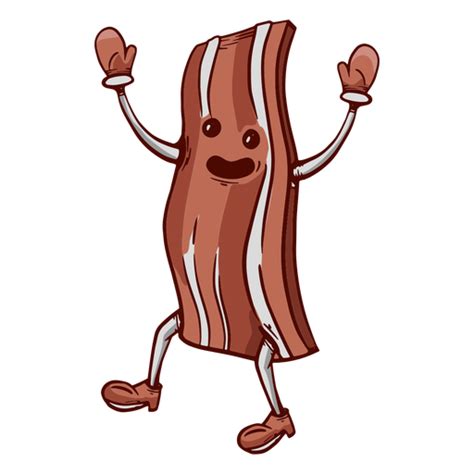 Hand Drawn Friendly Face Bacon PNG SVG Design For T Shirts