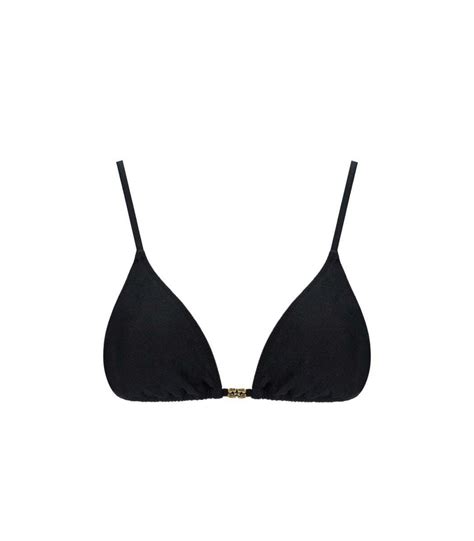 Buy GANNI Lurex Bikini Top Black At Off Editorialist