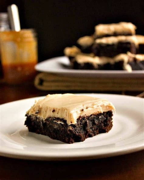 Bourbon Salted Caramel Frosted Brownies | Brown Sugar Food Blog