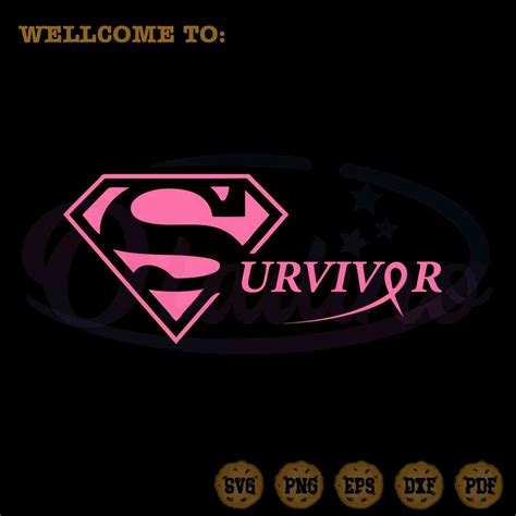 Survivor Breast Cancer Svg Pink Ribbon Awareness Cutting Digital File