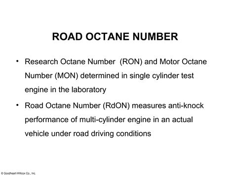 Octane And Cetane Numbers Ppt