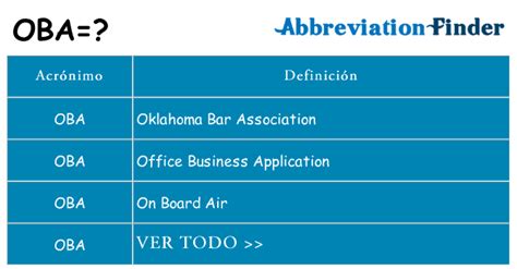 O Que Significa Oba - ¿Qué significa OBA?