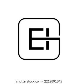 Initial Ei Letter Logo Design Vector Stock Vector Royalty Free