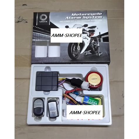 Jual Alarm Motor Remote Starter Vinyx Jarak Jauh Baterai Cadangan