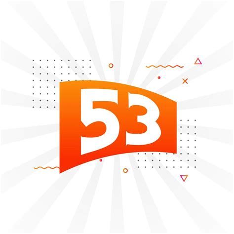 53 number vector font alphabet. Number 53 with decorative element stock ...