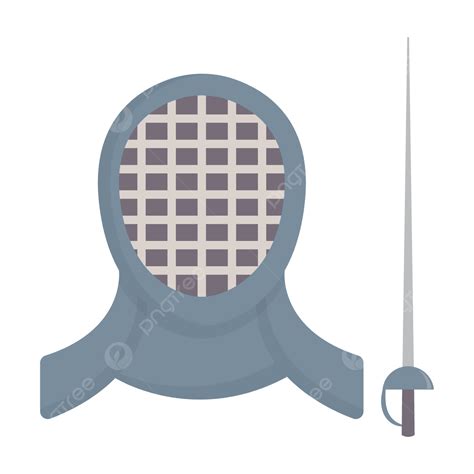 Fencing Mask, Fencing, Fencing Sword, Sword PNG and Vector with ...