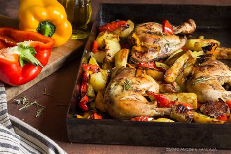 Pollo Al Forno Con Peperoni E Patate Un Secondo Facile Sfizioso