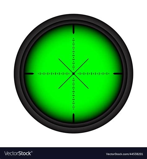 Weapon Night Sight Sniper Rifle Optical Scope Vector Image