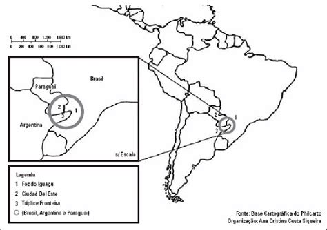 Localiza O Da Tr Plice Fronteira Argentina Brasil E Paraguai Fonte