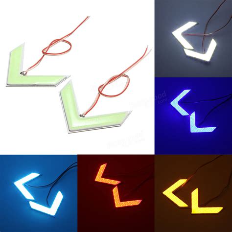 Pair 18SMD LED COB Arrow Panel For Car Rear View Mirror Indicator Turn