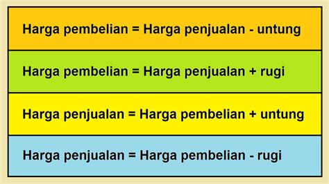 Harga Penjualan Harga Pembelian Untung Dan Rugi Cilacap Klik