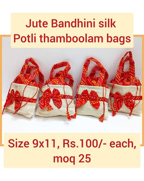 Packaging Bags Handled Jute Potli Bag At Rs 100 Piece In Chennai Id