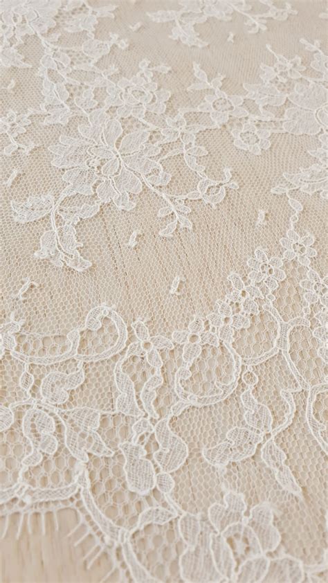 Ivory Natural Chantilly Lace Fabric By Jean Bracq Chantilly Lace