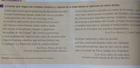 comenta que rasgos del contexto histórico y cultural de la Edad Media