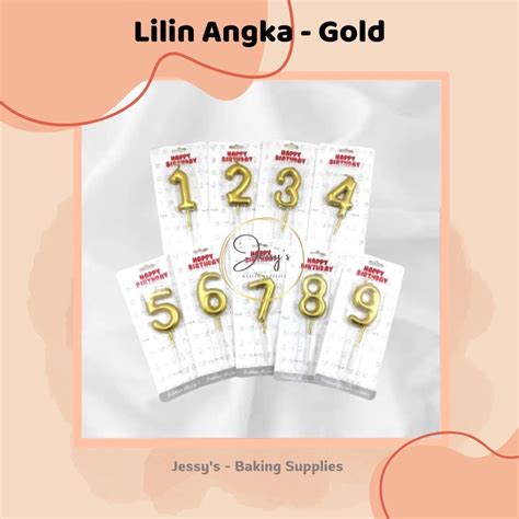 Jual Lilin Angka Gold Lilin Angka Lilin Kue Ulang Tahun Lilin Ulang