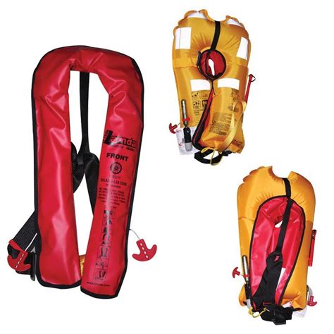 Red With Yellow Lalizas Inflatable Lifejacket Lamda Auto 275N Solas