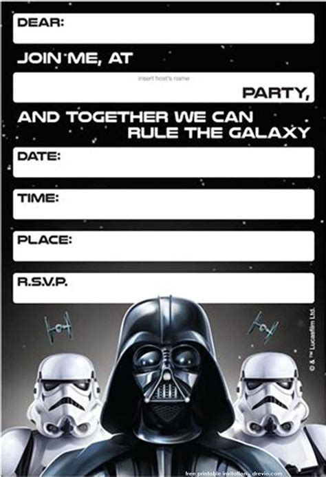 Free Printable Star Wars Birthday Invitations - Template Updated ...