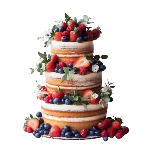 Delectable Three Tiered Naked Cake Stock Photos Free Royalty Free Stock Photos From Dreamstime