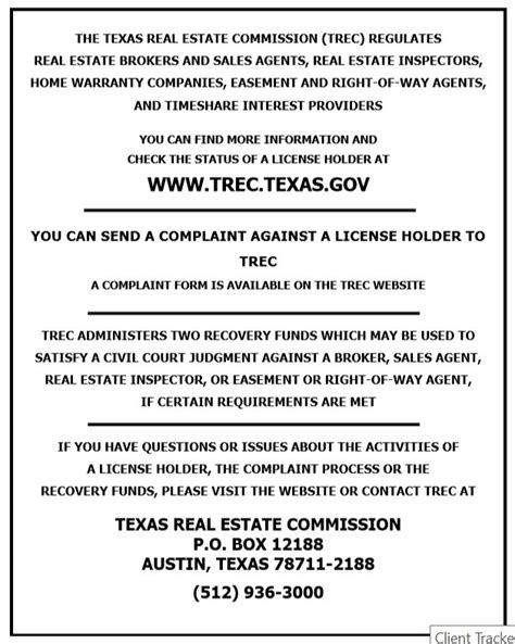 TREC Forms SCA Locators