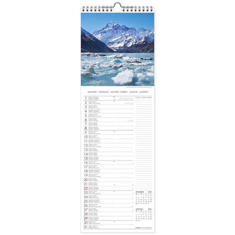 Calendario 2023 Pared Mes Vista Mountains Legami Multilingüe Legami