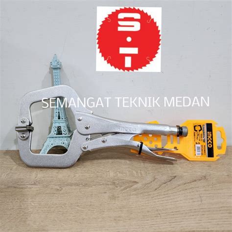 Jual TANG BAIS JEPIT BUAYA CATOK CLAMP SWIVEL C LOCKING 11 INGCO