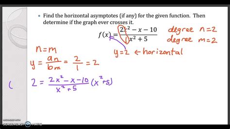 Finding Vertical And Horizontal Asymptotes Of A Rational Function