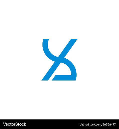 Letter Xb Simple Curves Geometric Logo Royalty Free Vector