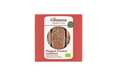 Consenza Flapjack Coconut Cranberry Bar Foodshop Bio Biologische