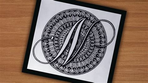 Letter N With Mandala Art Easy Mandala Art How To Draw Mandala Art