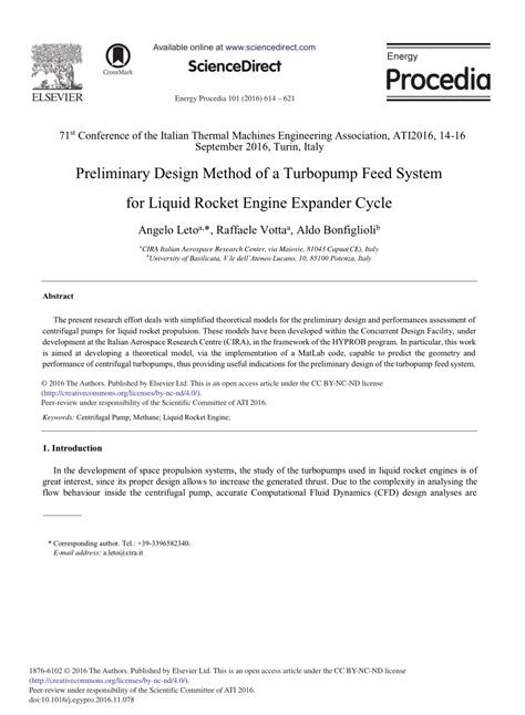 (PDF) Preliminary Design Method of a Turbopump Feed System for Liquid ...