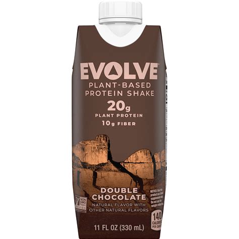 Evolve Double Chocolate Flavor Plant Based Protein Shake Smartlabel™