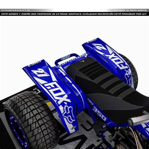 Adhesivos Quad Yamaha Banshee Fox Azul Blanco Extremegraphics Es