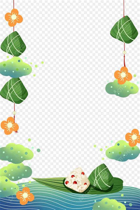 Dragon Boat Festive White Transparent Dragon Boat Festival Border