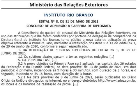 Prova Instituto Rio Branco