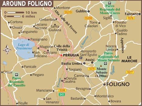 Map of Foligno