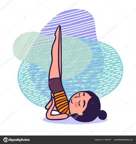 Cute Girl In Yoga Pose Stock Vector By ©apolinarias 317383736