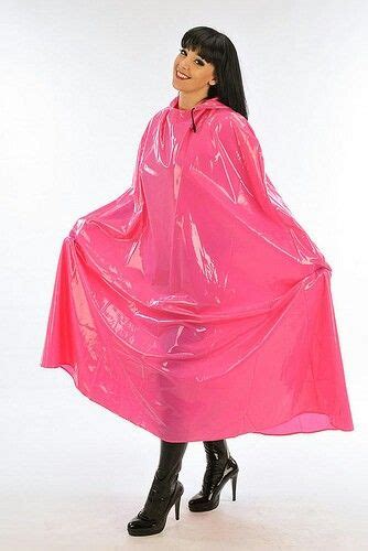 Pink Pvc Pink Raincoat Raincoat Jacket Imper Pvc Rain Bonnet Mode