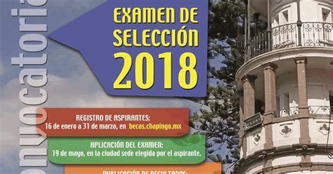 Convocatoria Examen De Admision Chapingo 2018 ~ Blog Chapinguero