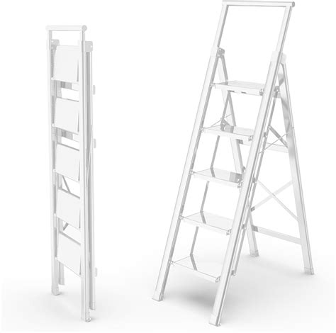 Hbtower Step Ladder Step Ladder Folding Aluminum Step Ladder With