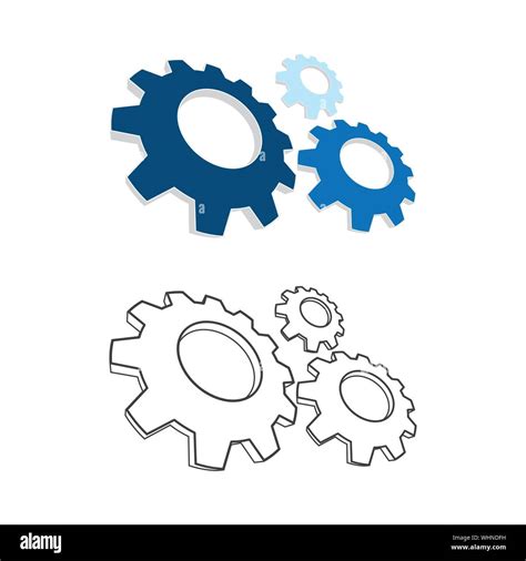 Gear Logo Template Vector Icon Illustration Design Stock Vector Image