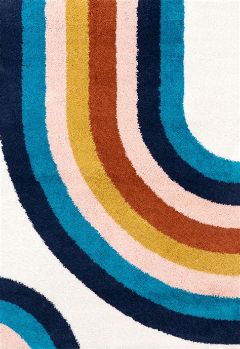 Lala Shag Rainbow Rug | Blue – Rugs USA