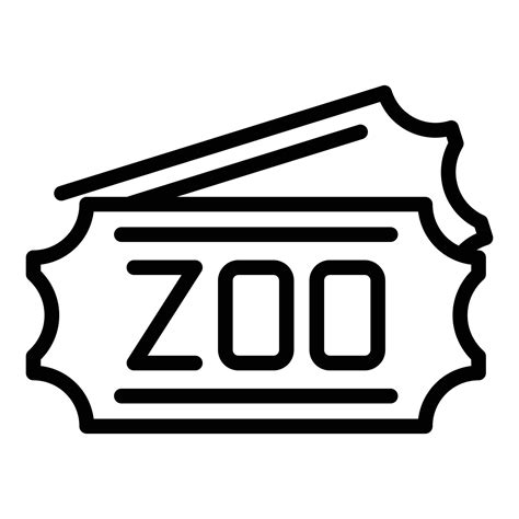 Zoo coupon icon outline vector. Animal ticket 15017075 Vector Art at