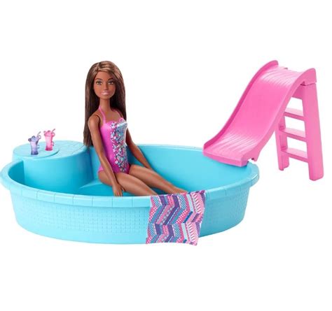 Piscina De Boneca - Barbie Piscina Glam com Boneca Negra GHL92 - Mattel - Happily Brinquedos