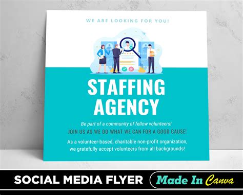 Staffing Agency Flyer Diy Canva Staffing Agency Flyer Template