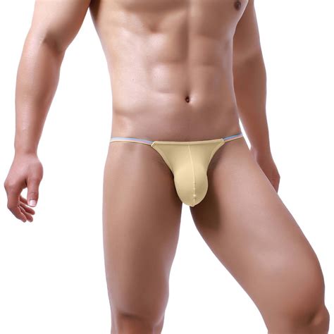 Vedolay Men Panties Mens Panties Stretchy Silky Glossy Bikini Briefs