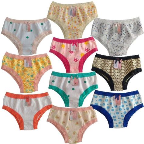 kit un Calcinha infantil de algodão extra macia rendinha Tam M Maisbella Lingerie