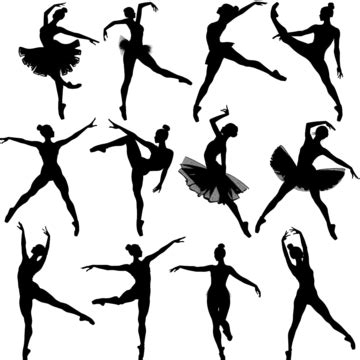 Black Silhouettes Of Ballet Dancers Ballerina Ballet Man Png